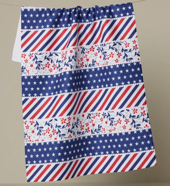 liberty ribbon tea towel